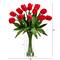 23" Artificial Tulip Arrangement with Cylinder Glass Vase